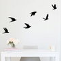 Wallity Umudo Accesorio Decorativo de Pared de Metal con Siluetas de Pájaros en Negro